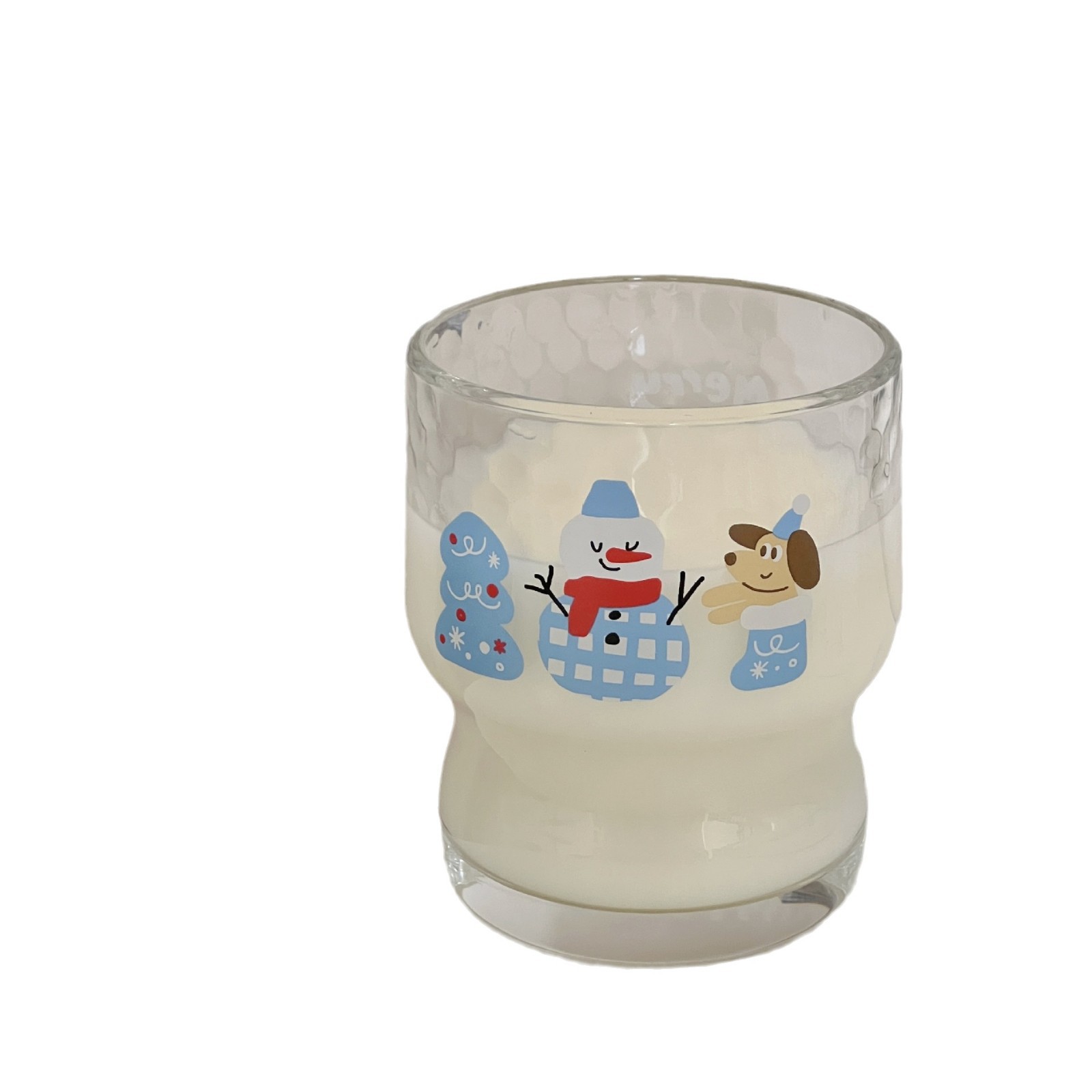Cartoon single-layer couple gifts: puppy glass cup, creative juice cup, milk cup, coffee cup, breakfast snowman cup Item Picture