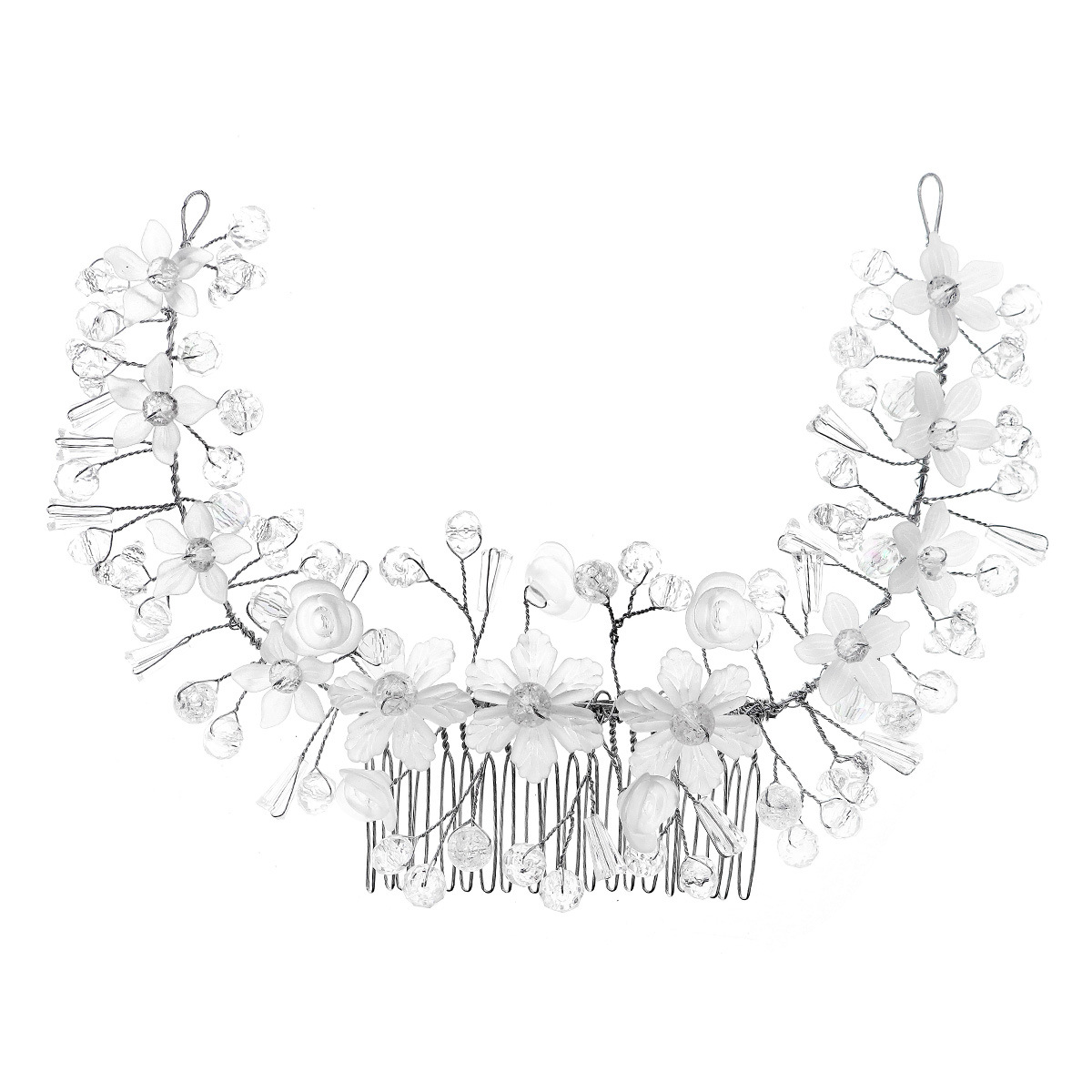 European and American children's hair accessories, acrylic hair flowers, hair combs, stage performance, updo hair accessories, high-end feel, handcrafted bridal combs Item Picture
