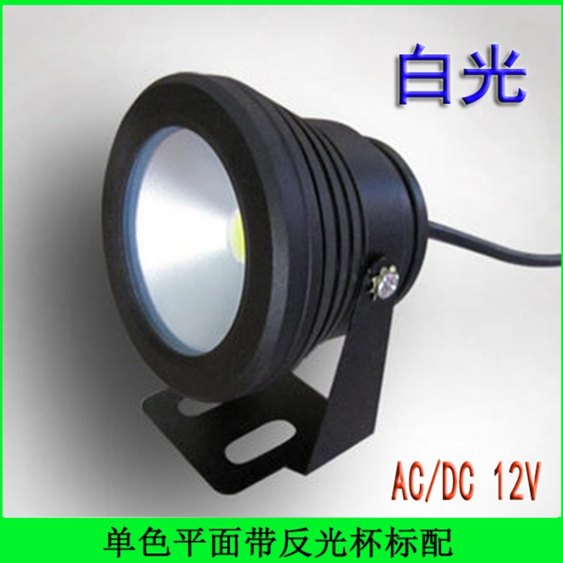 LED high-power outdoor focused waterproof spotlights, seven-color color-changing underwater lights, swimming pool lights, landscape lights, lawn lights Specification drawing