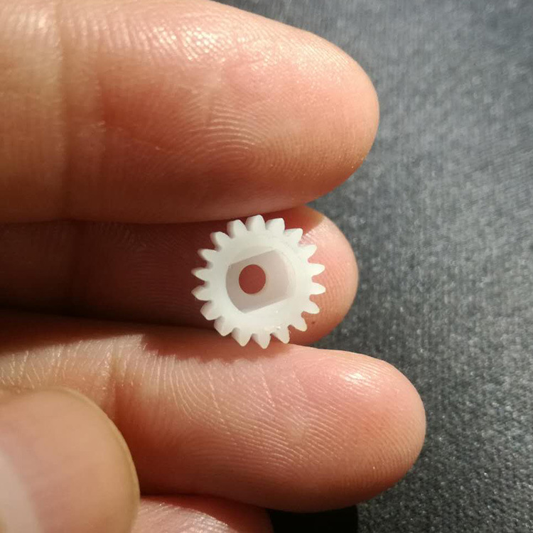 18-tooth main shaft gear TT motor shaft flat hole gear 2.5mm hole plastic gear DIY toy transmission accessories Specification drawing