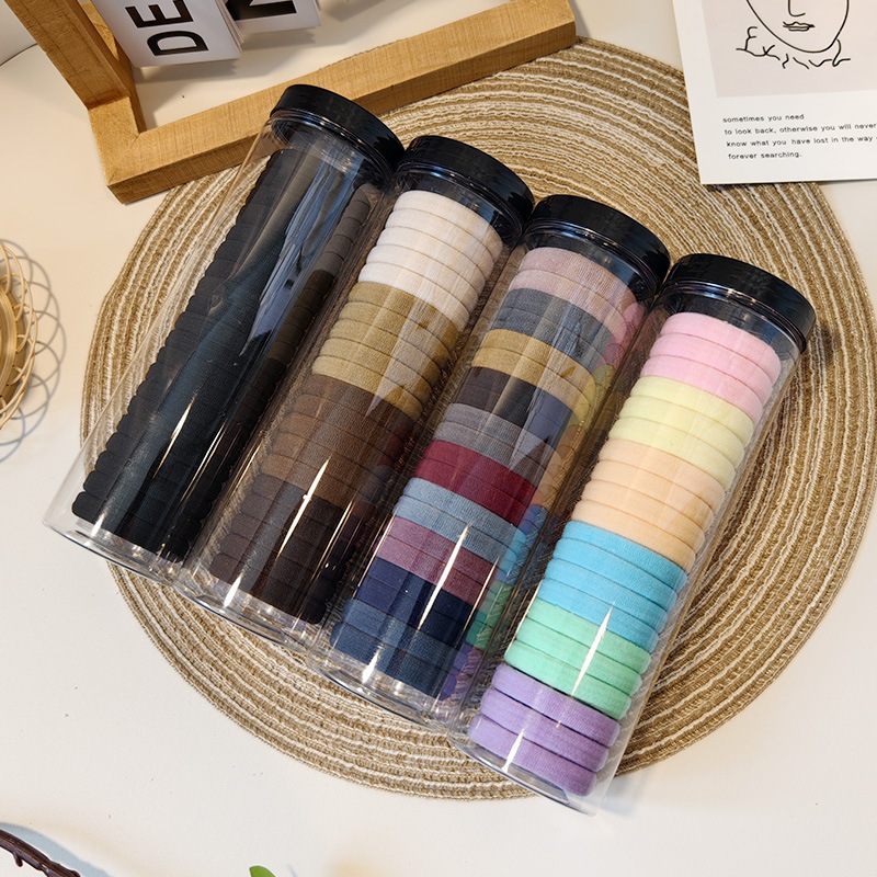 diy filling of children's hair bands, basic durable black hair tie, high elasticity for tying hair, ponytail rubber band, women's towel band for the head full figure