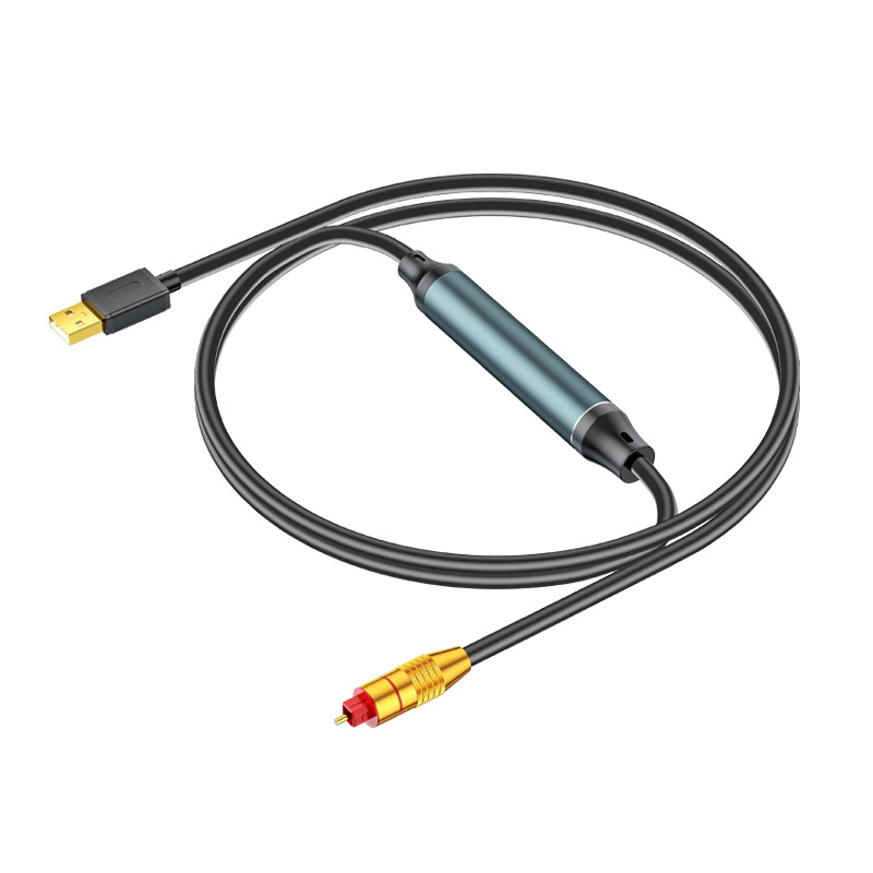 Connect the Jinghua USB-to-optical audio SPDIF port to the audio system, ps5 computer, and laptop to the optical audio box Item Picture