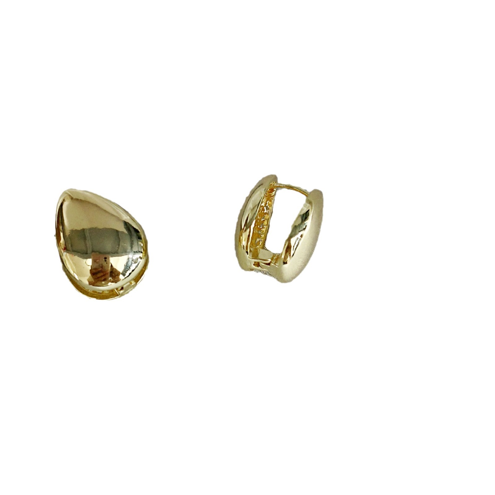 Retro minimalist teardrop ear studs and ear buckles, elegant women's ins trendy, high-end, niche design sense, versatile earrings Item Picture