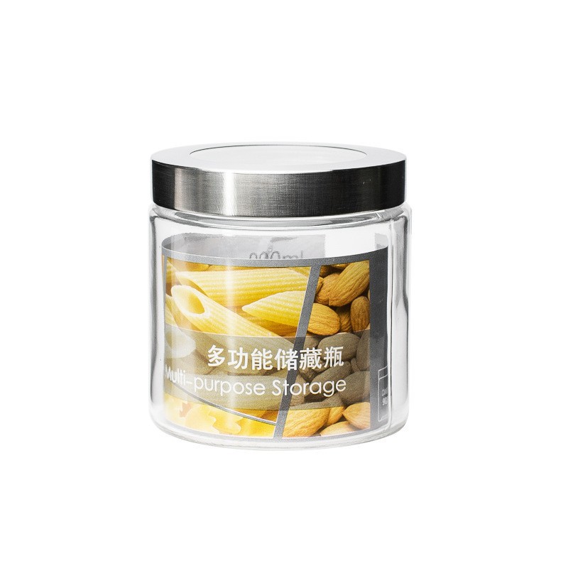 Glass-sealed cans, food-grade snack and fruit storage cans with LIDS, tea cans, milk powder cans, empty bottles, honey storage cans Item Picture