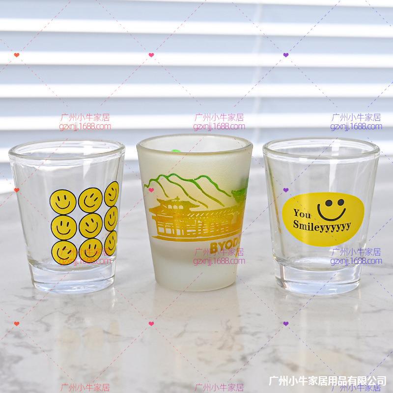 Cross-border 2oz small wine glasses, simple glass cups, spirits cups, juice cups, tasting glasses, bar one-sip cups, cocktail cups Specification drawing