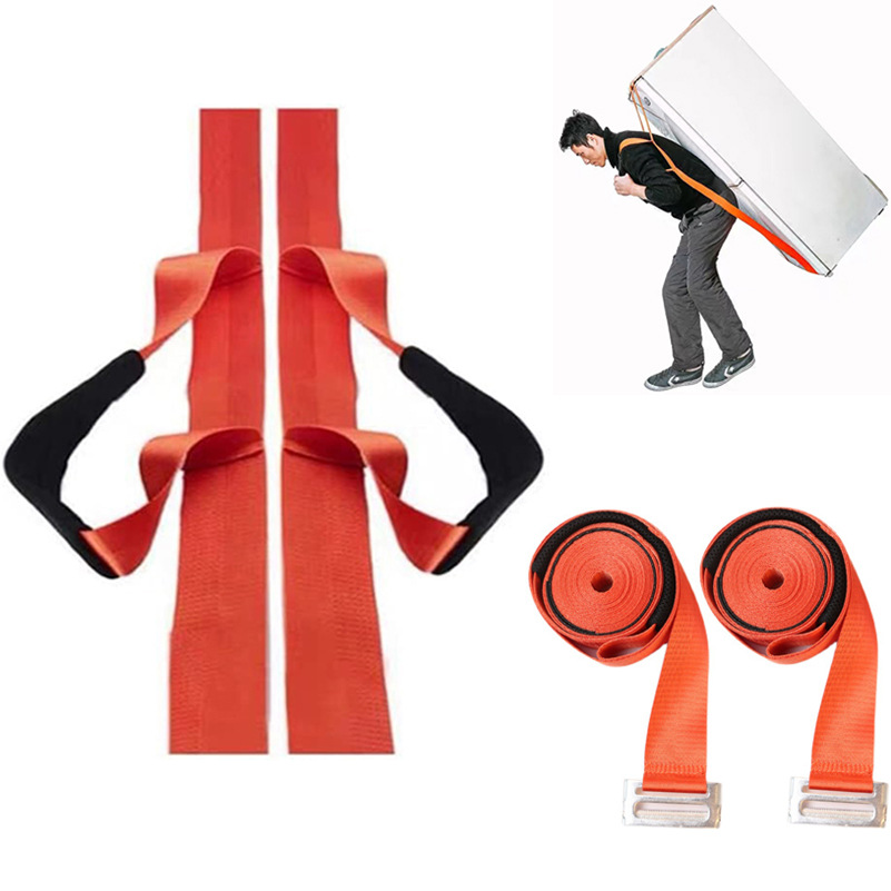 Single-person moving magic tool: refrigerator and washing machine moving belt, moving company, large furniture up and down stairs effortless moving belt full figure