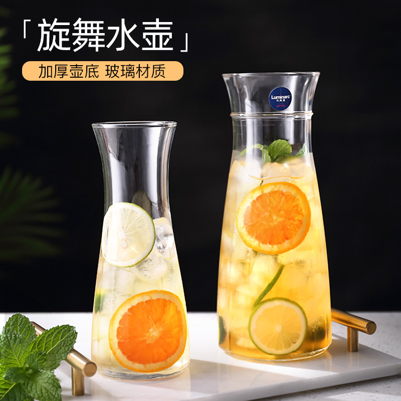 Wholesale of Lemeiya heat-resistant glass cold water kettles, green apple thickened juice kettles, flower teapots with logo printing Application Scenario