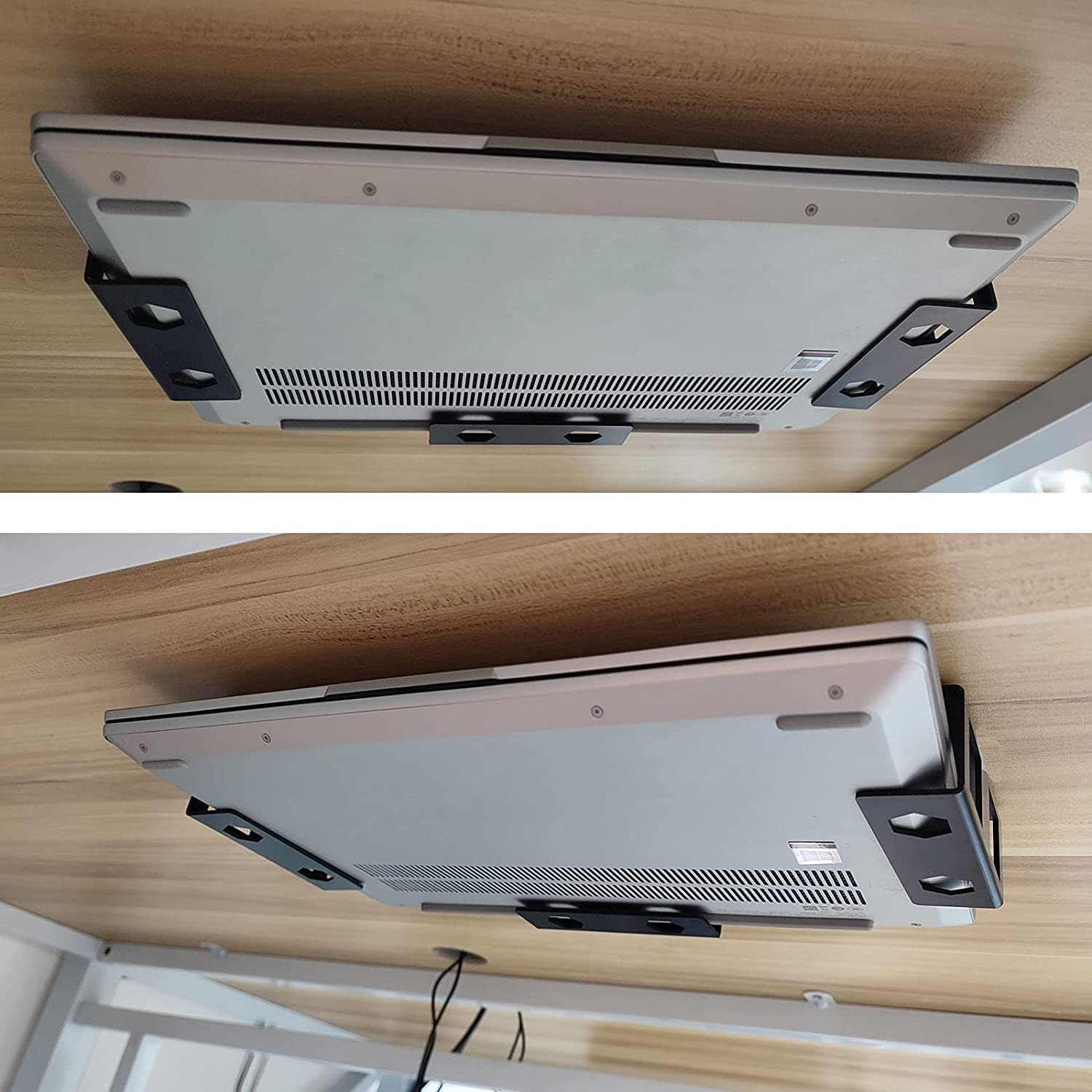 Amazon's best-selling under-desk laptop storage stand and ebay's new brand under-desk laptop storage stand Specification drawing