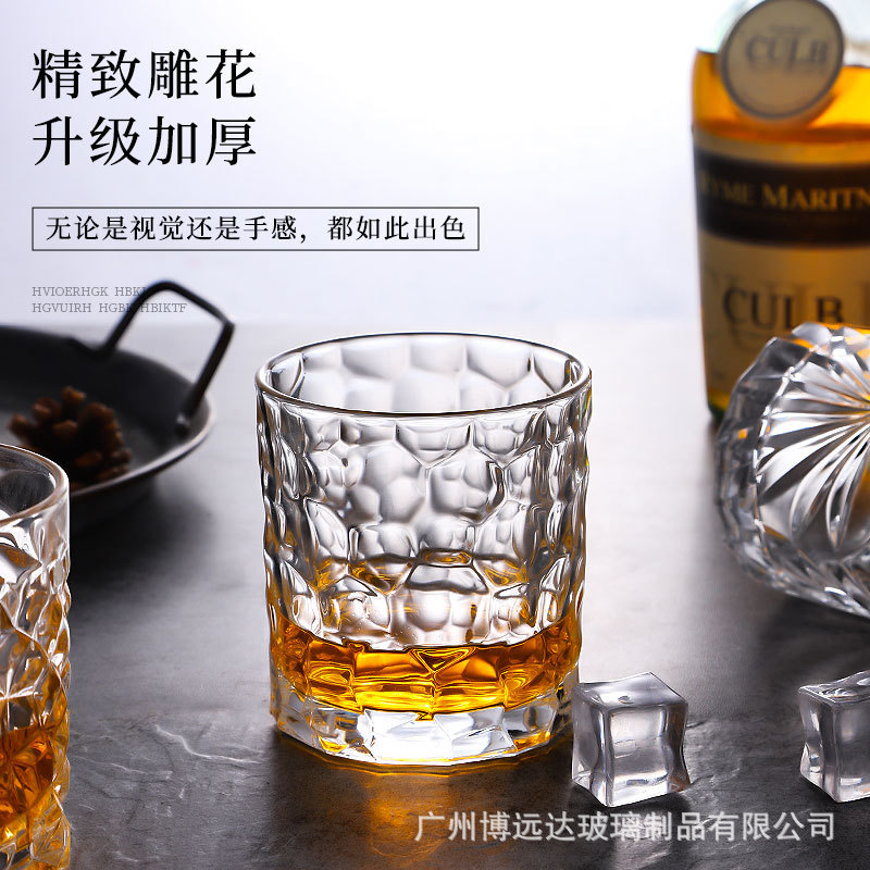 Glass whisky glasses, high-quality appearance, brandy glasses, spirits glasses, cocktail glasses, bar wine sets, beer glasses, batch Specification drawing