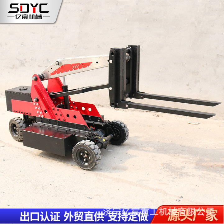 Small tank-type forklift, electric walking lifting, logistics warehouse loading and unloading forklift, 0.8-ton handling vehicle details Picture