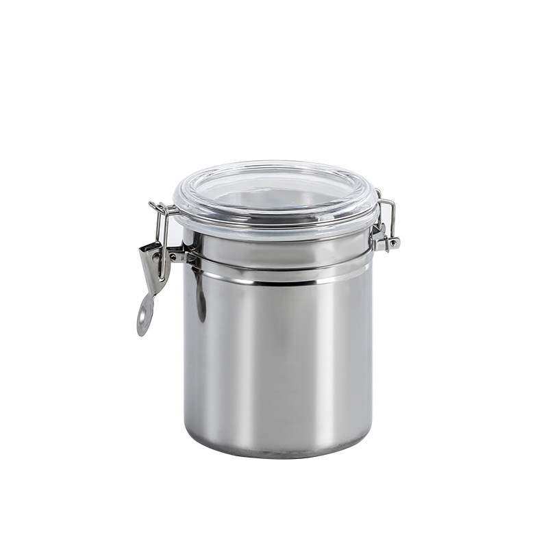 Stainless steel sealed cans for coffee, candies, dried fruits, milk powder, tea, kitchen storage cans, storage cans for grains and cereals Item Picture