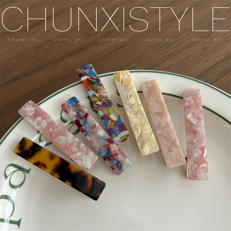 Ins-style hair clips for women, Korean side clips, duckbill clips, straight clips, 2023 new style hair clips, bangs clips, headwear Specification drawing
