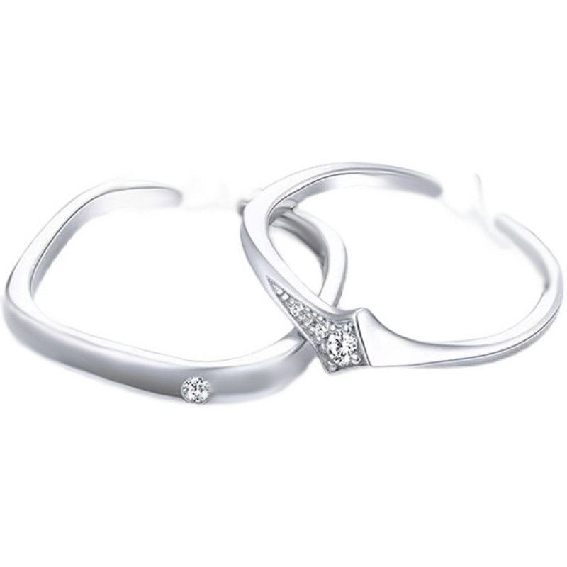 Simple Meteor couple rings on Instagram, a trendy, light luxury, exquisite and cold style, a popular online celebrity ring, jewelry and accessory Item Picture