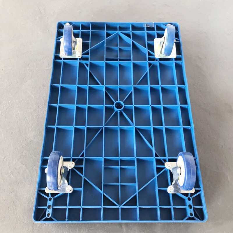 Silent folding cargo flatbed truck, plastic hand-pulled small trolley, tool cart manufacturer, handcart, plastic flatbed truck Specification drawing