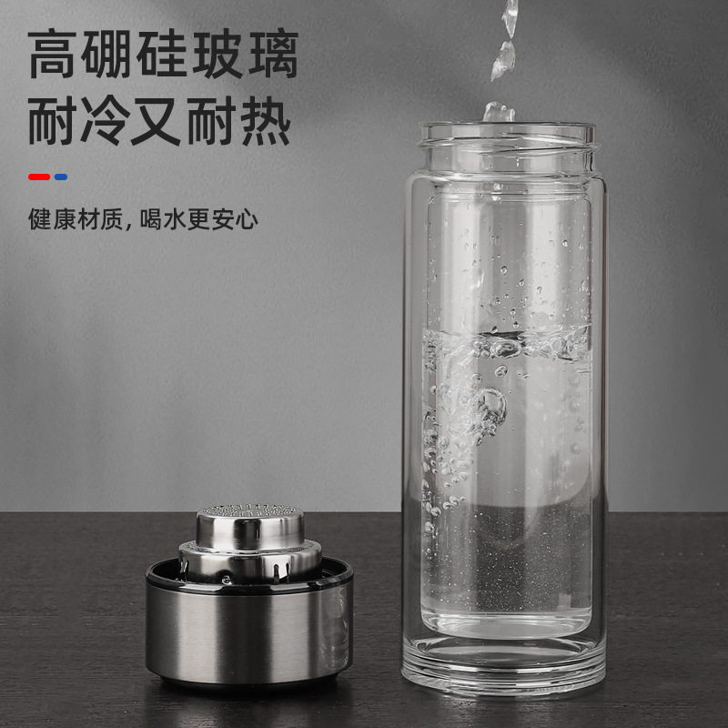 Wholesale double-layer high borosilicate glass cups, business gifts, logo advertising water cups, high-temperature resistant portable car tea cups Application Scenario