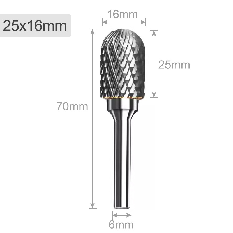 6-handle C-type single and double grain hard alloy rotary files, tungsten steel grinding, single-piece metal woodworking grinding and polishing undefined
