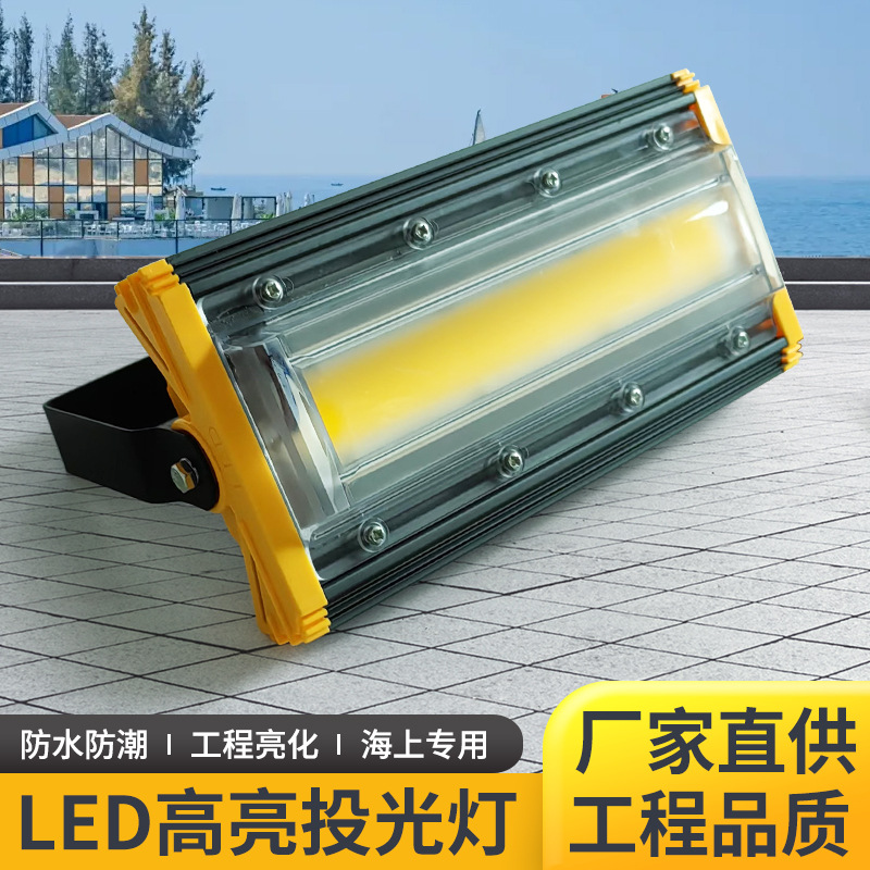 Wholesale of 50W, 100W and 150W outdoor courtyard floodlights, rainproof one-line sky lighting fixtures full figure