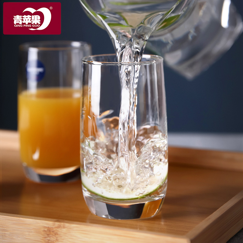 Wholesale of heat-resistant glass cups, juice cups, beer mugs, tea brewing cups, creative water cups and whisky glasses from Green Apple Manor Specification drawing
