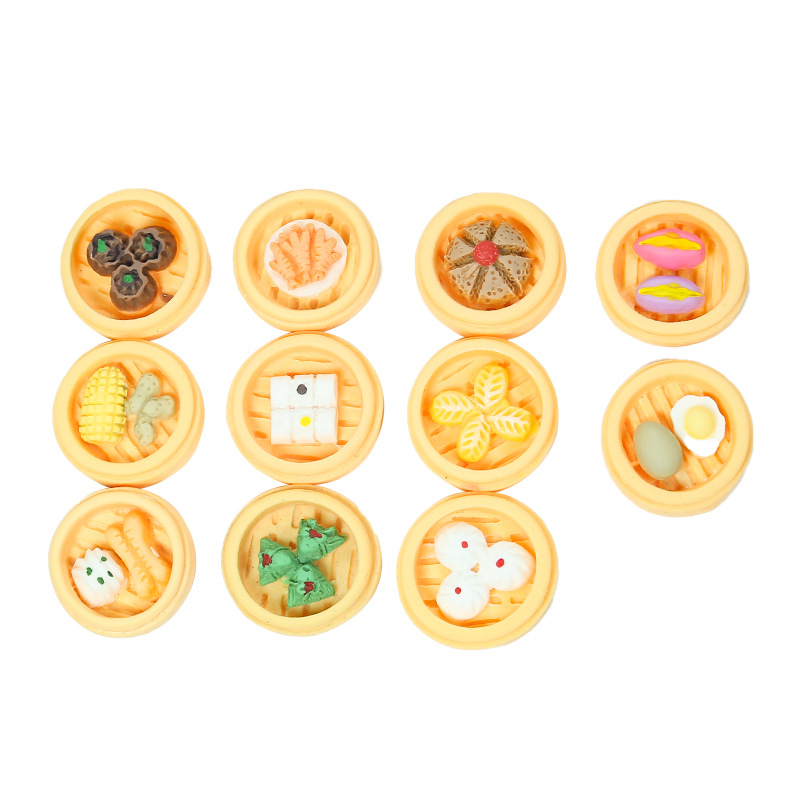 Miniature food toy simulation steamer, DIY cream glue, small keychain, fridge magnet, resin accessories wholesale Item Picture