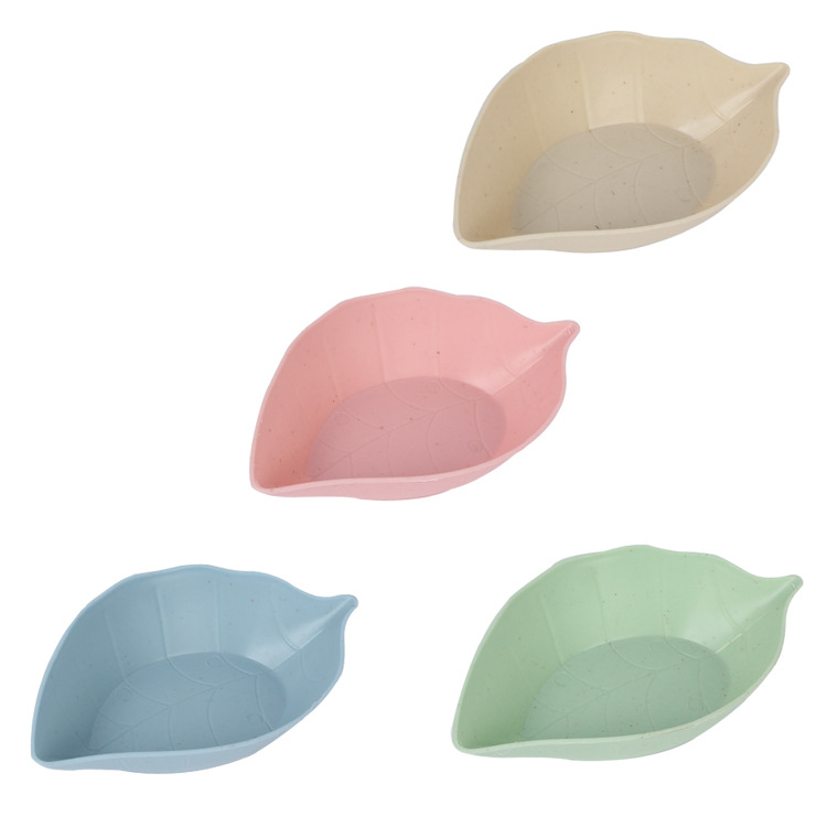 Wheat, bellflower, creative leaves, bone-spitting plate, fruit plate, leaf plate, plastic snacks, cake plate, table garbage plate Item Picture