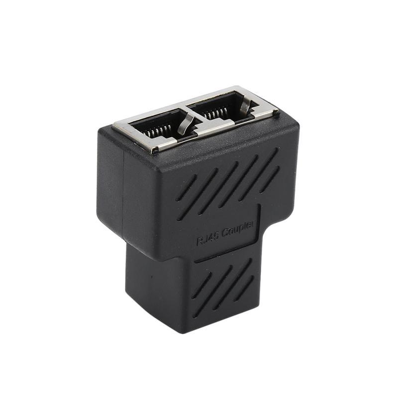 RJ45 three-way connector, 1-inch and 2-inch cable adapter, dual socket, Cat5, Cat6, 8P8C three-way connector details Picture