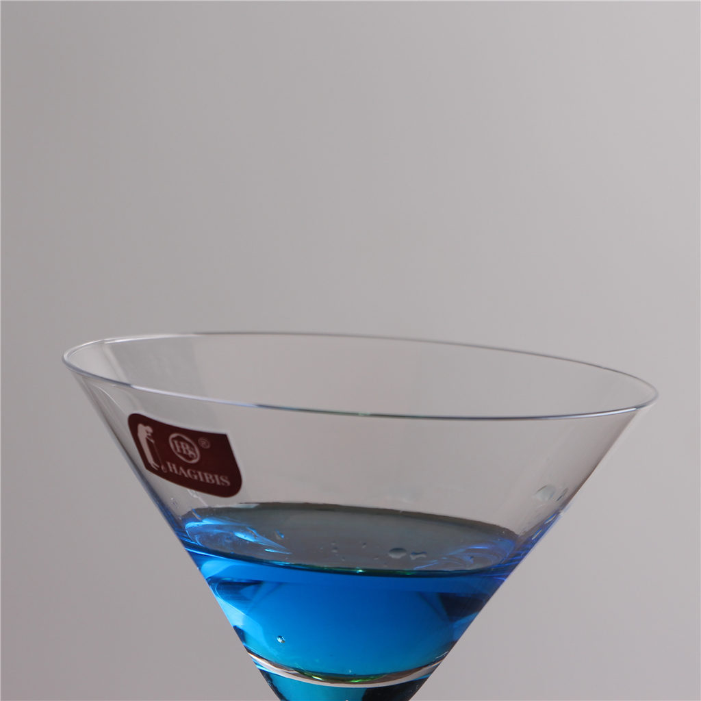 Cross-border wholesale of high-end glass spring twisted rod cocktail glasses, colored martini glasses and bar champagne glasses for restaurants details Picture