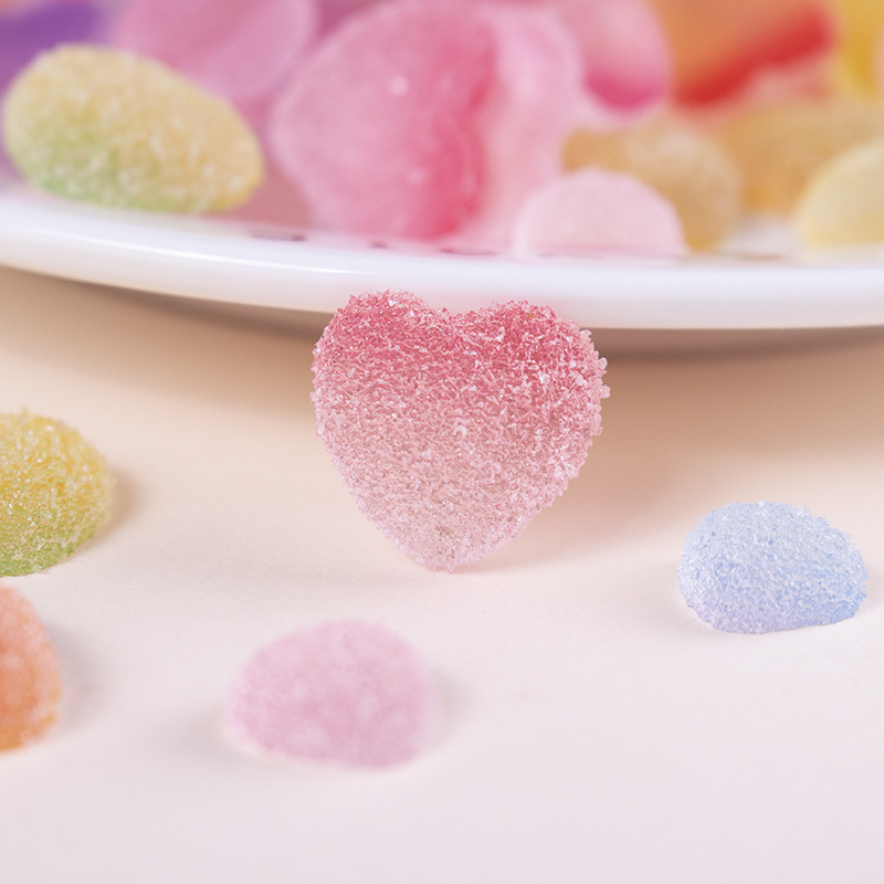 Creative simulation gummy candies, gradient handmade DIY accessories, cream gel hair clips, headwear, resin accessories Specification drawing