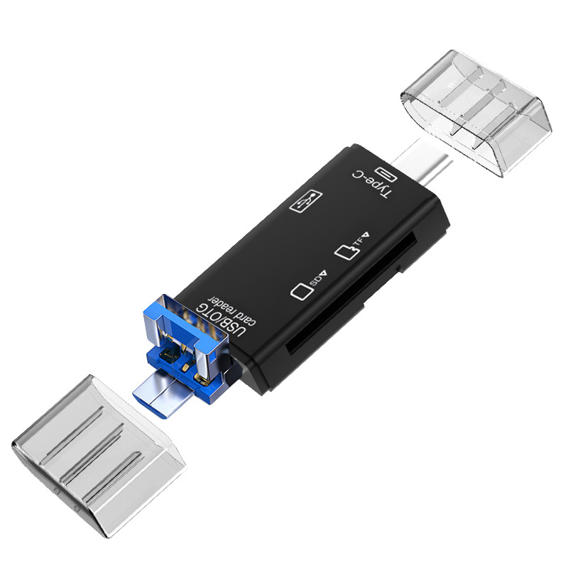 The card reader, usb high-speed multi-functional all-in-one, large sd memory card conversion, tf, Android type-c, computer and USB flash drive all-in-one Item Picture
