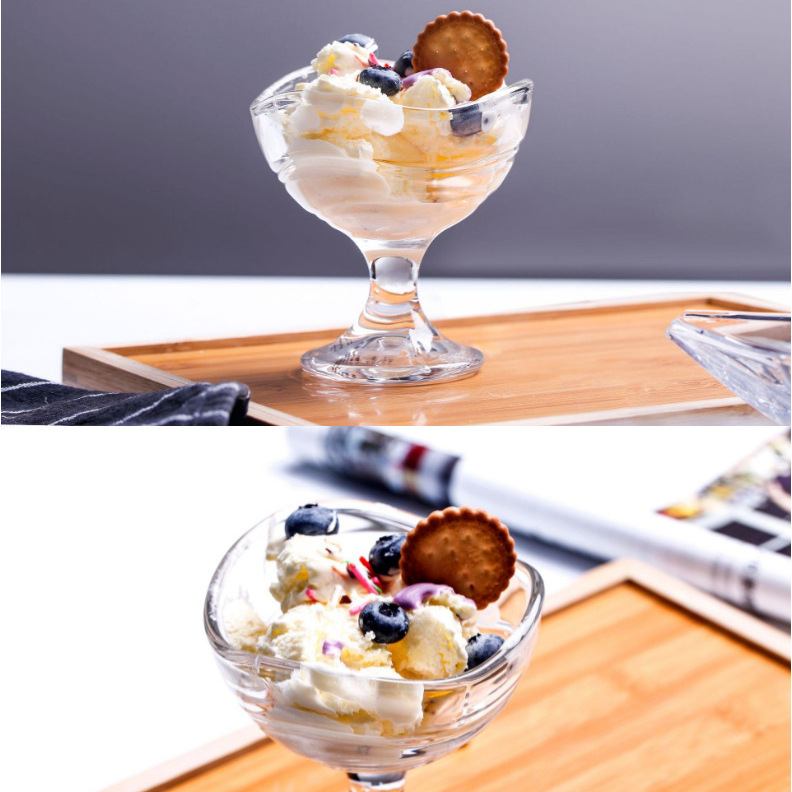 Wholesale of creative ice cream cups, glass cups, simple ice cream cups, dessert cups, milkshake cups, cute smoothie cups and cold drink cups details Picture
