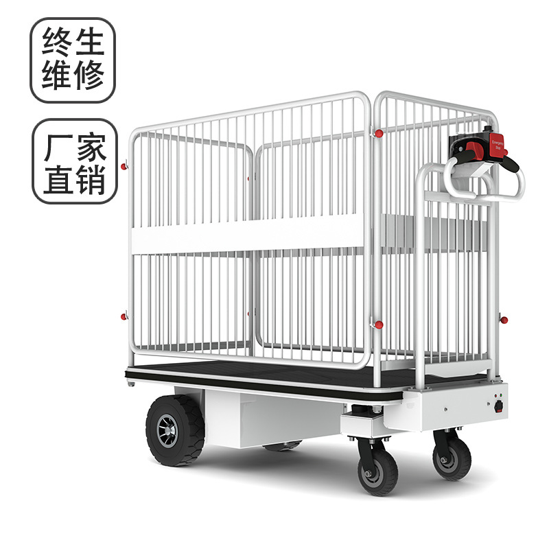 C400 factory direct sales, 400KG fixed handle electric trolley, electric flatbed truck Application Scenario