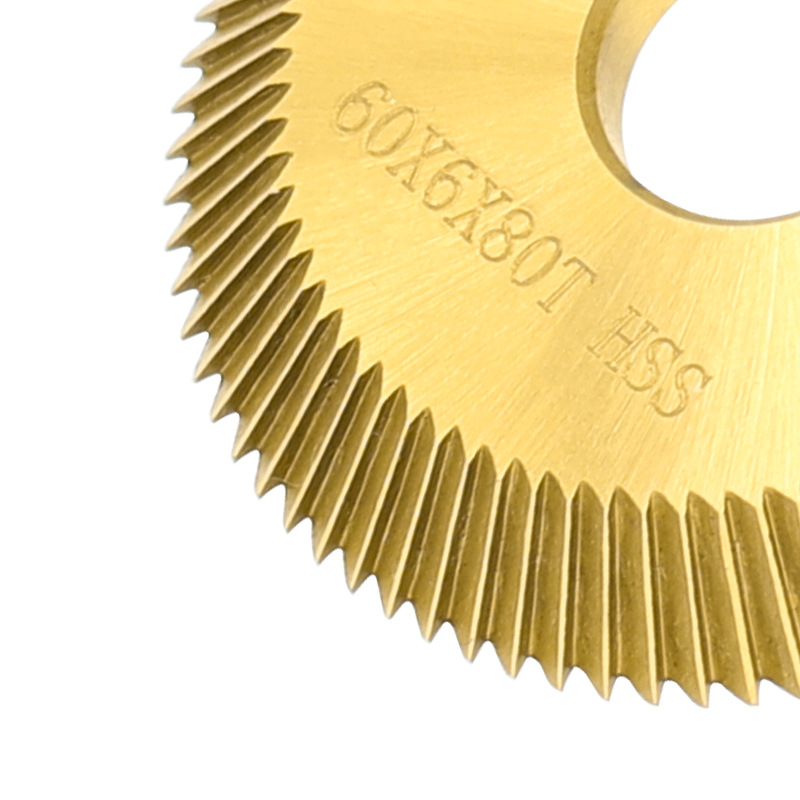 HSS high-speed steel cutting saw blade, single-sided tooth titanium-coated circular milling cutter, horizontal key matching machine accessory blade Application Scenario