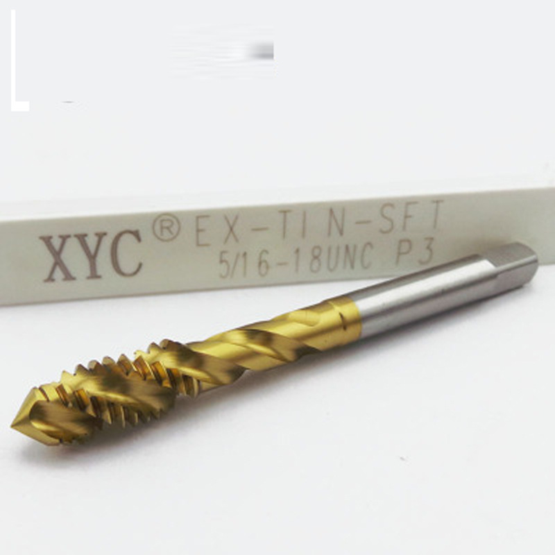 Golden N0.8-32UNC spiral tap, cobalt-containing machine cutting tap, American-made tap details Picture