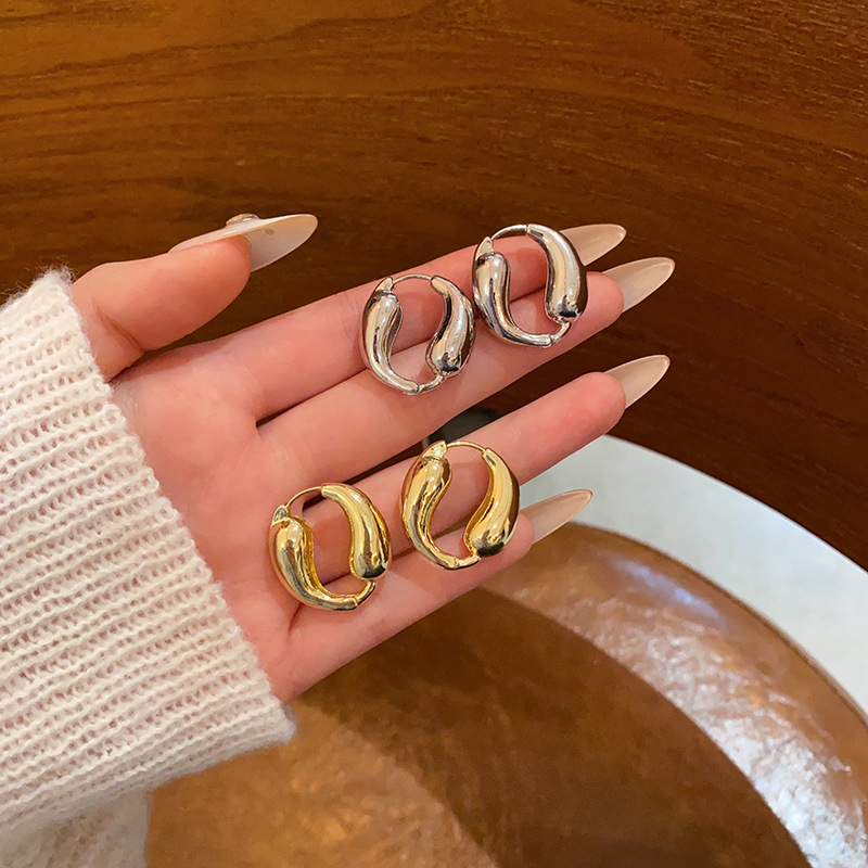 Best-selling European and American Tai Chi teardrop ear loops, women's personalized and high-end ear rings, niche geometric earrings, light luxury and elegant earrings full figure
