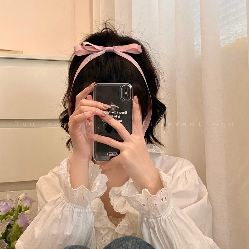 The bow ribbon hair clip, a new semi-tied hair clip and a hairpin for the back of the head, is a popular female hair accessory in the forest style Specification drawing