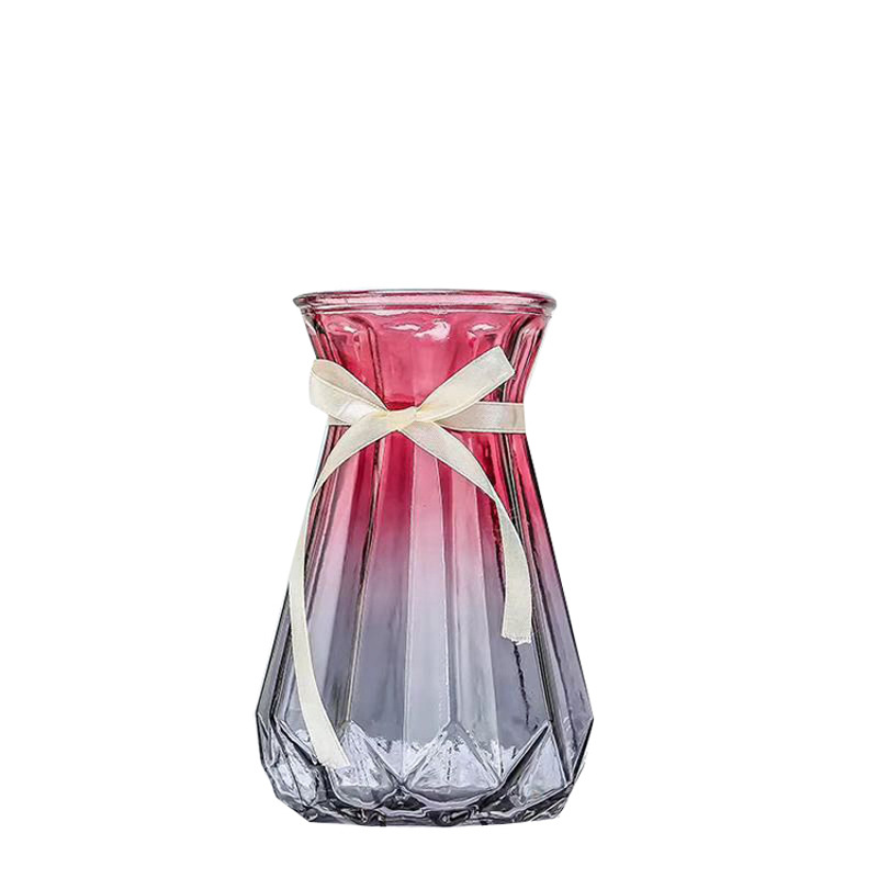 Pumpkin colorful origami glass vase, fresh flower vase, dry vase, hydroponic glass vase, decorative vase Item Picture