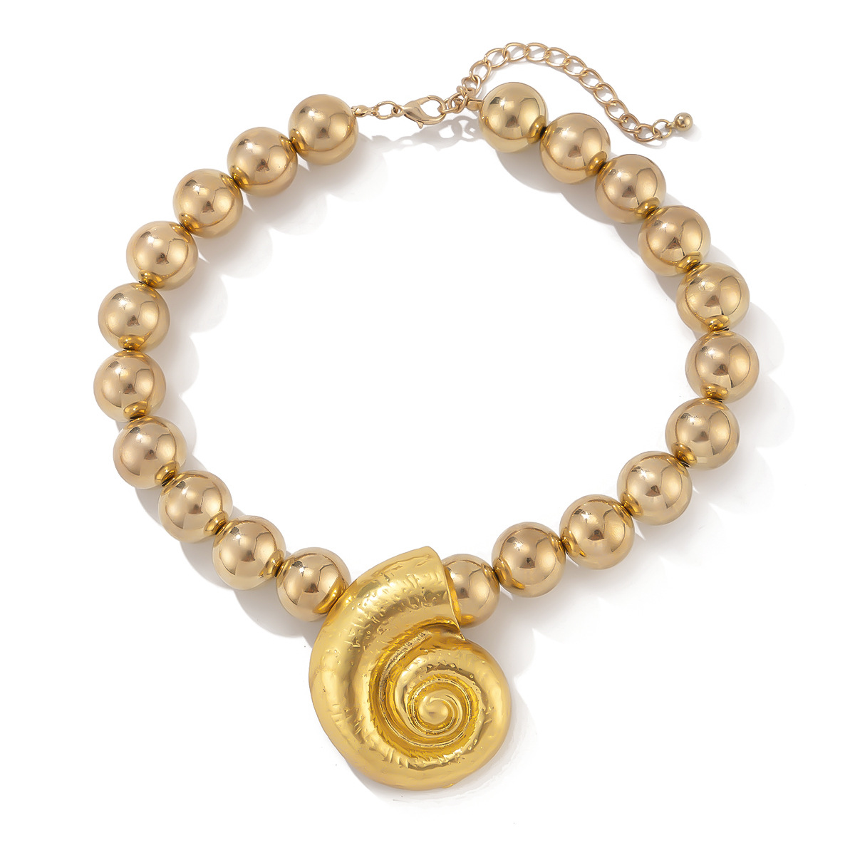European and American ocean-style mermaid conch large pendant necklace women 's cross-border wholesale imitation pearl necklace starfish necklace Item Picture