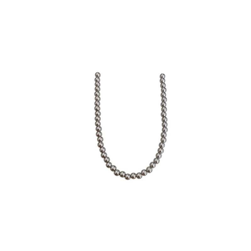 So many grey pearl necklaces, 2023 new autumn and winter sweater chain accessories, French collarbone chain Item Picture