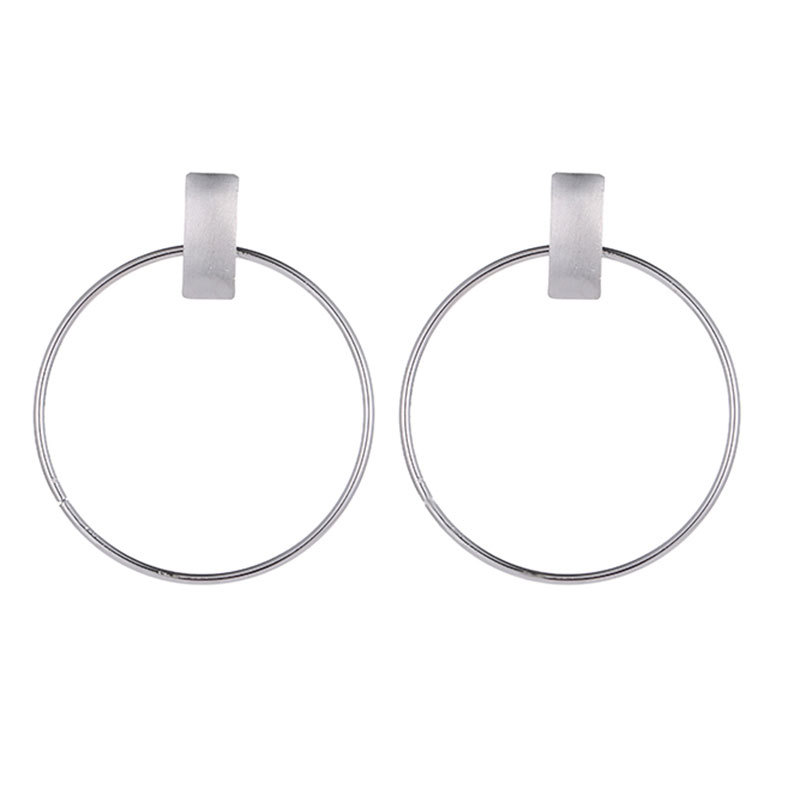 European and American InS-style simple round stud earrings, Japanese and Korean fashionable creative design ring stud earrings manufacturer accessories wholesale Item Picture