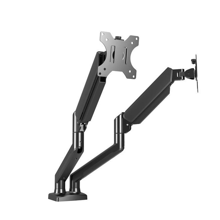 Best-selling dual-screen air pressure arm monitor stand 13-32 dual-arm computer stand lift base with a load capacity of 10 kilograms details Picture