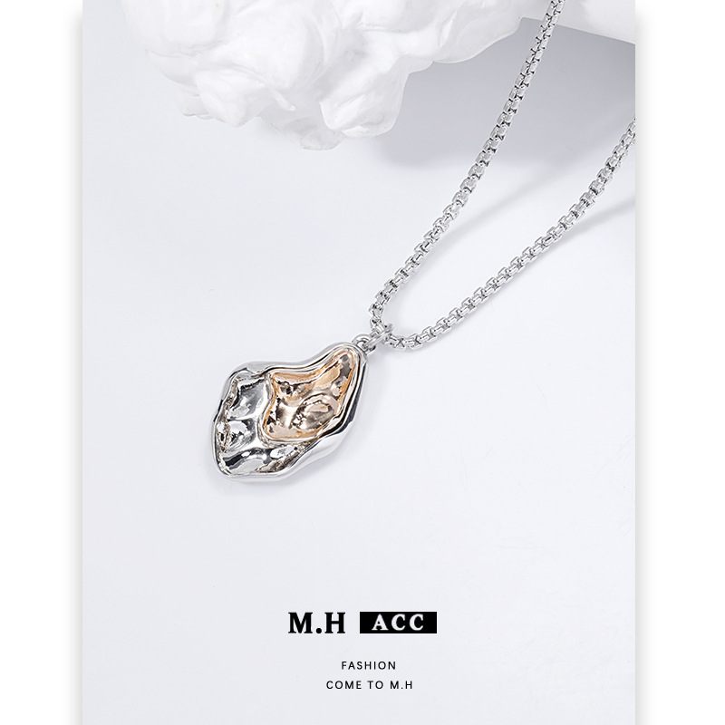 Metal texture necklace accessory for women, light luxury, niche high-end feel, original design, fashionable and cold style collarbone chain neck chain Application Scenario