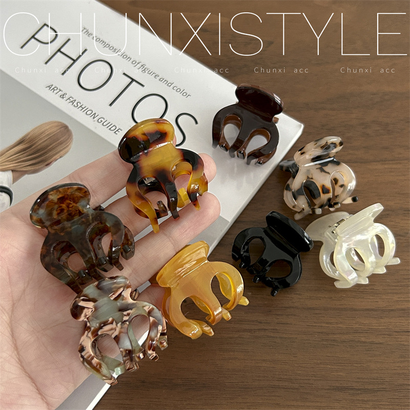 High ponytail acetate small clip fixing wonder, simple anti-sagging hairpin, girlish and high-end hair clip at the back of the head Application Scenario