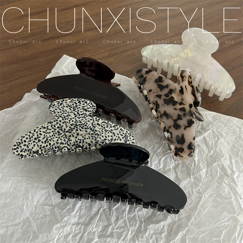 High-end acetate hair clips, large clips, headwear, hair clips, shark clips at the back of the head, women's 2023 new style Application Scenario