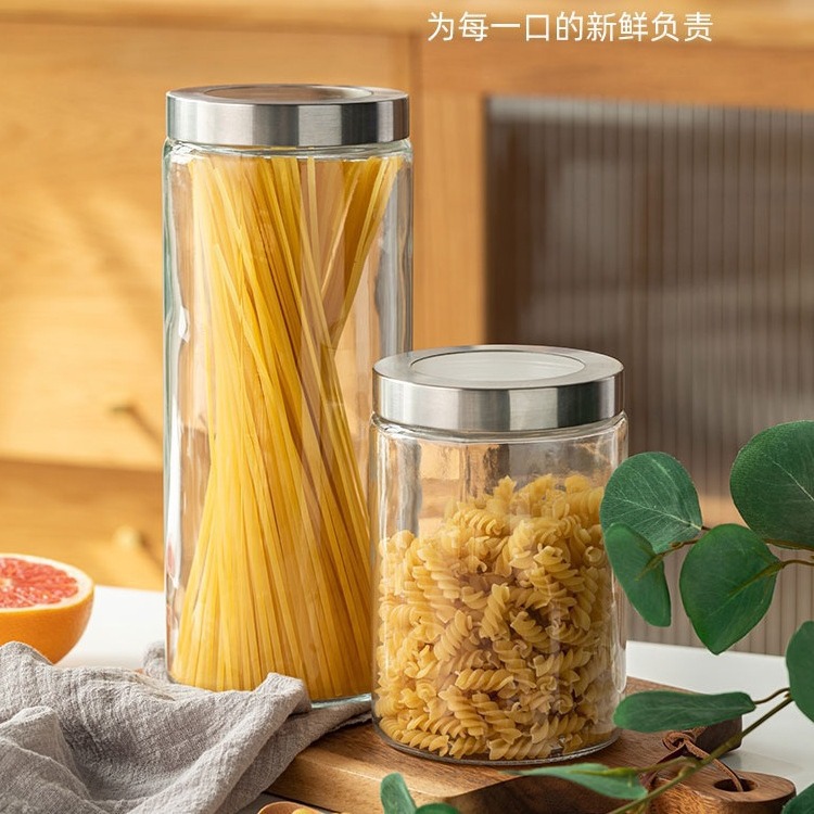 Glass-sealed cans, food-grade snack and fruit storage cans with LIDS, tea cans, milk powder cans, empty bottles, honey storage cans details Picture