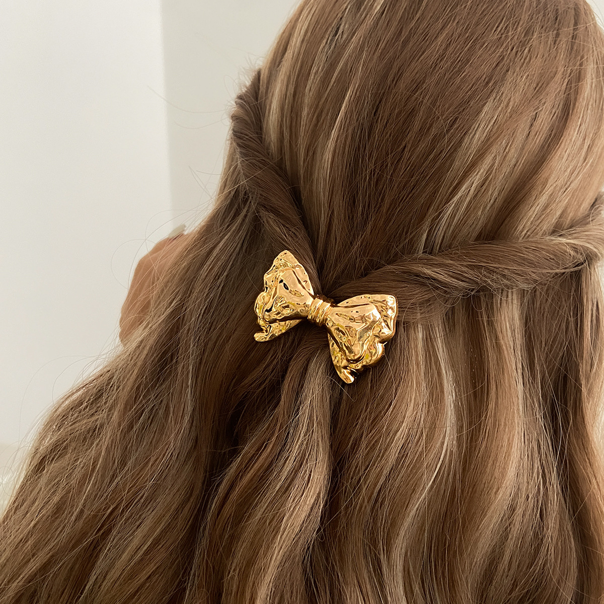 European and American cross-border accessories, fashionable ponytail hair accessory, hair tie, geometric bow, flower, light luxury, back head hair tie details Picture