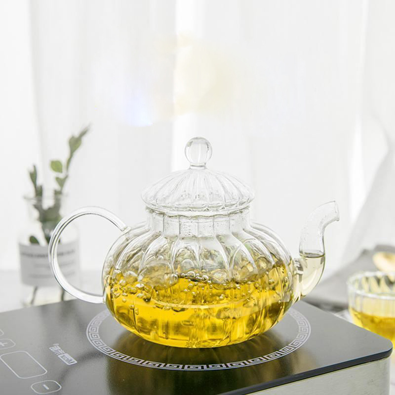 Wholesale glass teapots for household use, thickened high-temperature resistant, dual-purpose for steaming and boiling, large-capacity tea flower brewing teapots, tea sets and tea boiling utensils details Picture