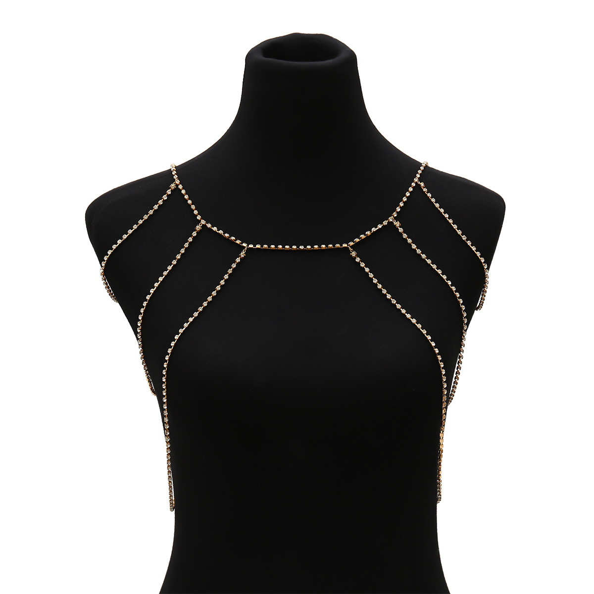 European and American cross-border accessories, sexy tassels, multi-layer tassels, bride's dress accessories, body chains, exaggerated personality, shawl chains Application Scenario