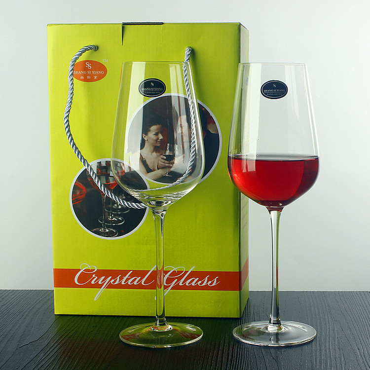 Handcrafted crystal glass one-piece formed red wine glass gift box set, wine highball glass can be printed with logo Application Scenario