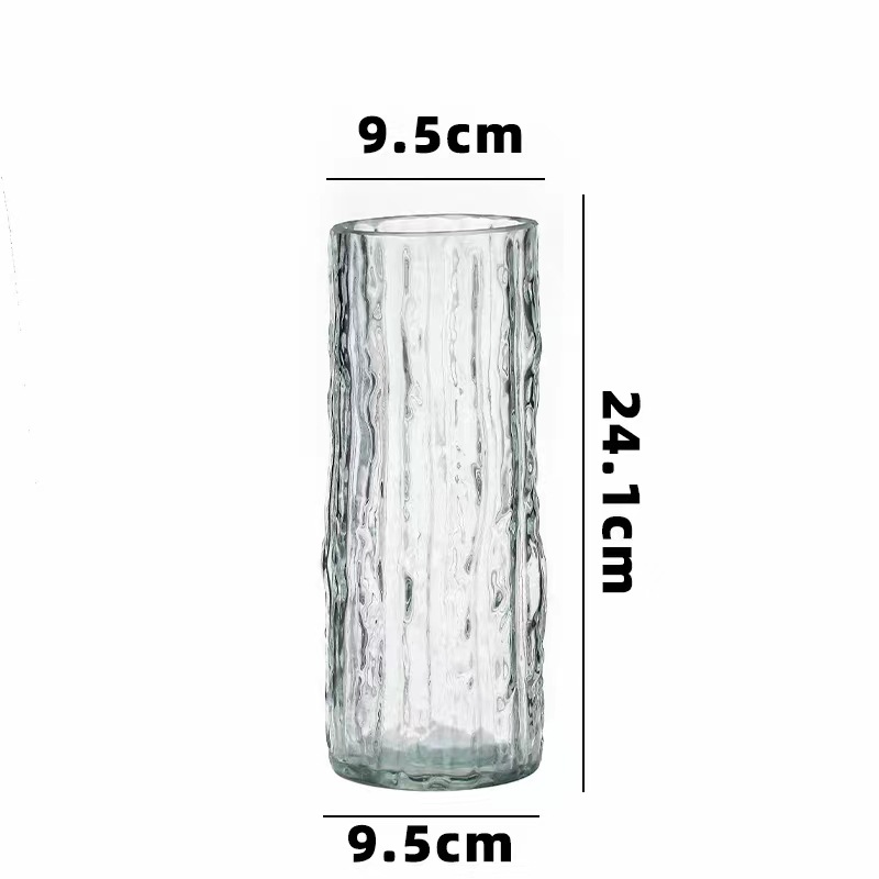 Nordic-style glass vase, popular transparent ins style, hydroponic fresh flowers, dried flowers, lily arrangement, table and living room decoration Item Picture