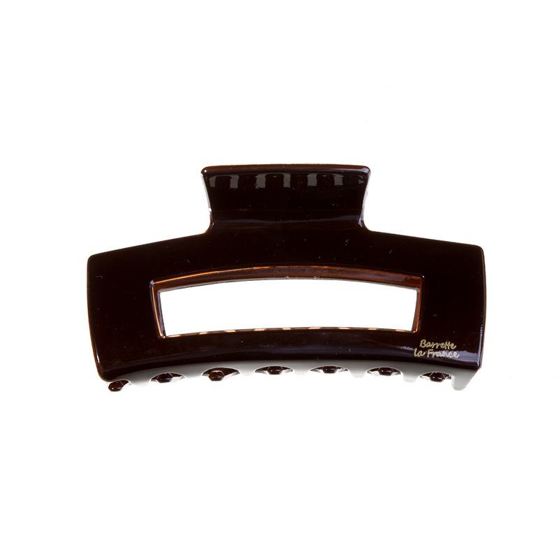 Korean chocolate-colored acetate hair clips for women, high-end and exquisite summer acetate hair clips, back of the head updo shark clip Item Picture