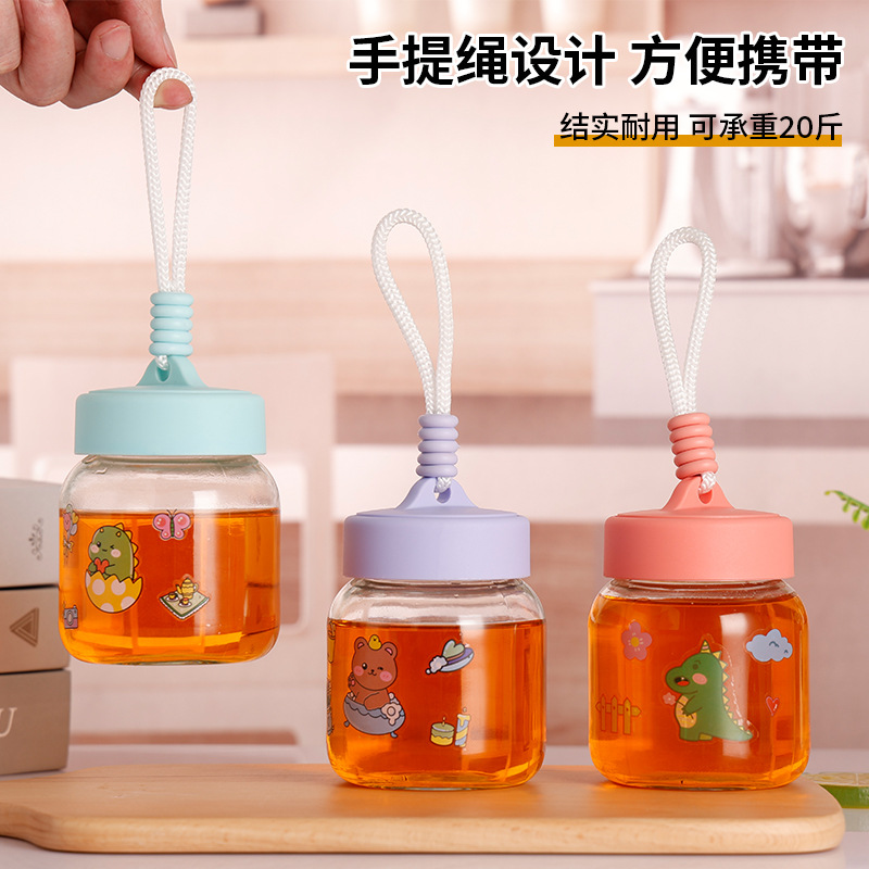 Mini and cute water cup, high appearance level, cute glass cup, simple and creative, portable office cartoon drinking cup details Picture